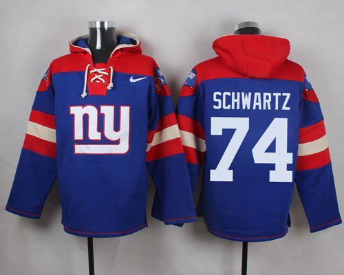 NFL New York Giants #74 Schwartz Blue Hoodie