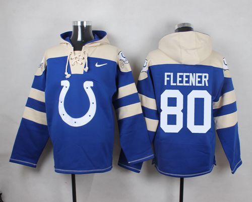 NFL Indianapolis Colts #80 Fleener Blue Hoodie