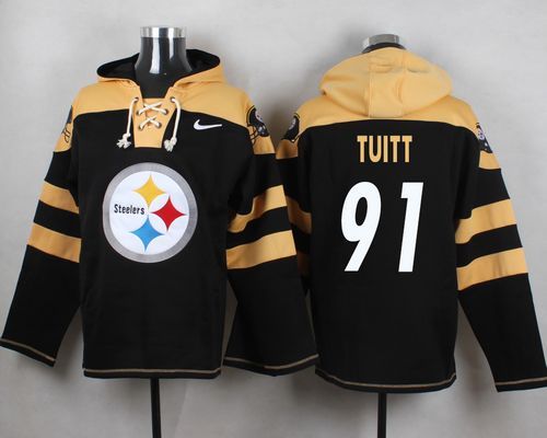 NFL Pittsburge Steelers #91 Tuitt Black Hoodie