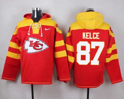NFL Kansas City Chiefs #87 Kelce Red Hoodie