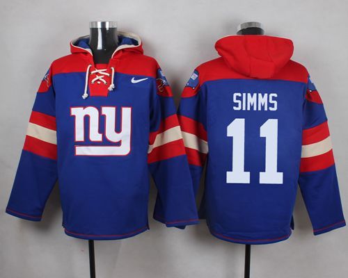 NFL New York Giants #11 Simms Blue Hoodie