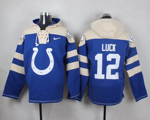 NFL Indianapolis Colts #12 Luck Blue Hoodie