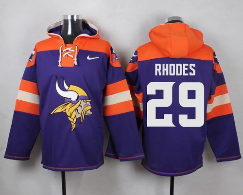 NFL Minnesota Vikings #29 Rhodes Purple Hoodie