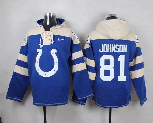 NFL Indianapolis Colts #81 Johnson Blue Hoodie