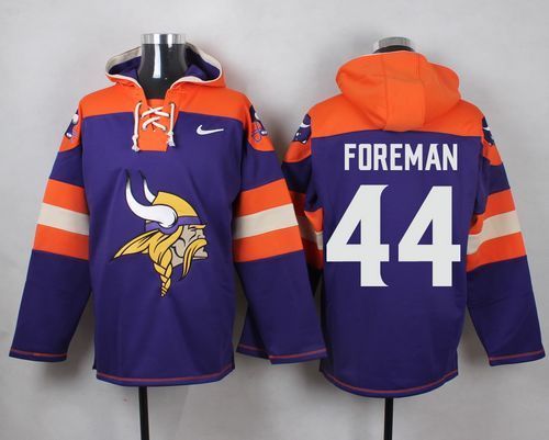NFL Minnesota Vikings #44 Foreman Purple Hoodie