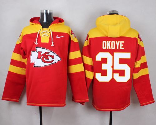 NFL Kansas City Chiefs #35 Okoye Red Hoodie