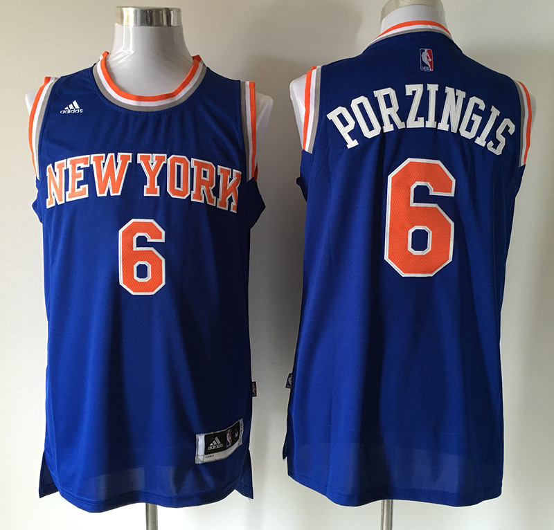NBA New York Knicks #6 Porzingis Blue Jersey