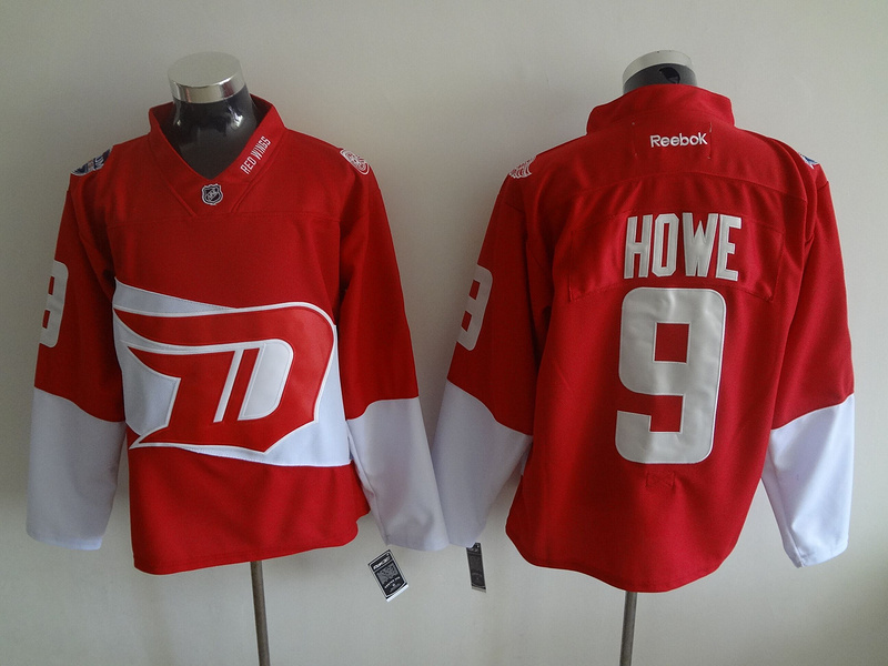 NHL Detroit Red Wings #9 Howe Red 2016 Winter Stadium Series Jersey