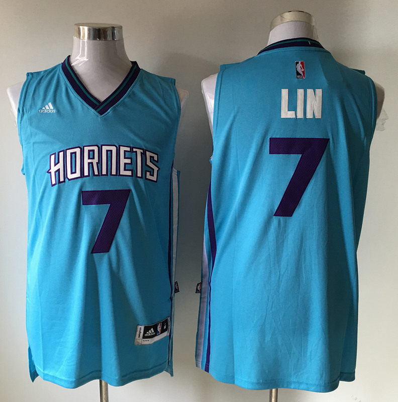 NBA New Orleans Hornets #7 Lin Blue Jersey