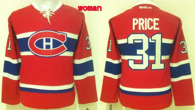 NHL Montreal canadiens #31 Price Red Women Jersey