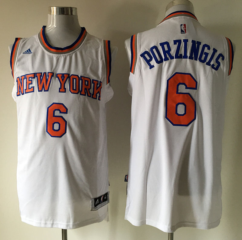 NBA New York Knicks #6 Porzingis White Jersey