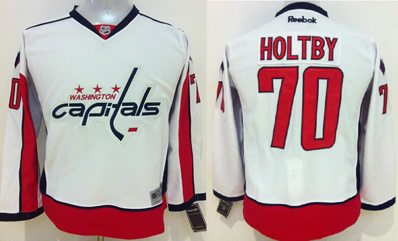NHL Washington Capitals #70 Holtby White Youth Jersey