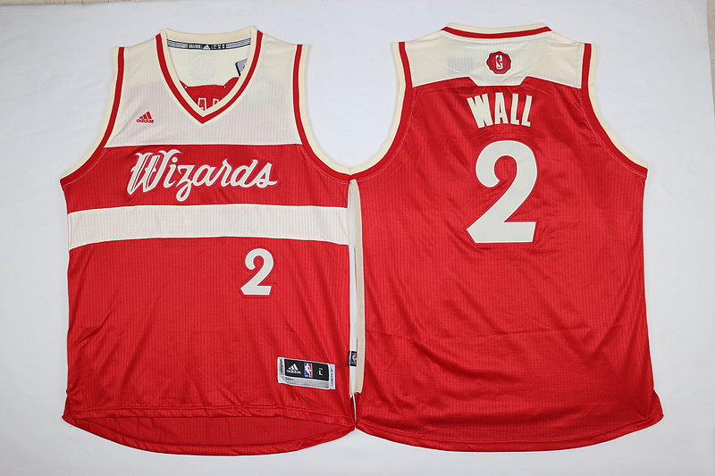 NBA Washington Wizards #2 Wall Red 15-16 Christmas Jersey