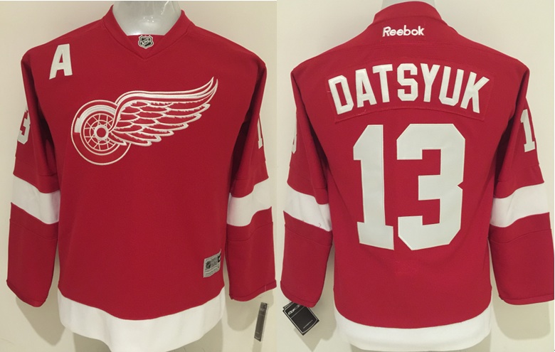NHL Detroit Red Wings #13 Datsyuk Red Youth Jersey