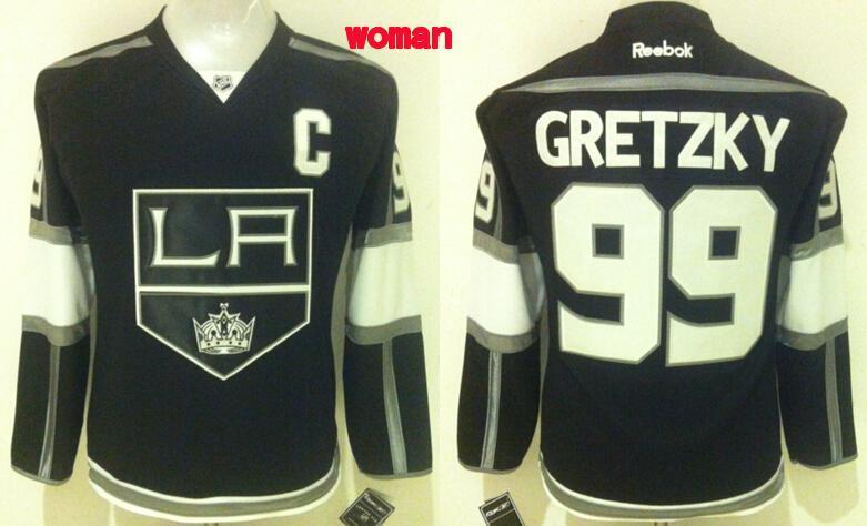 NHL Los Angeles Kings #99 Gretzky Black Women Jersey