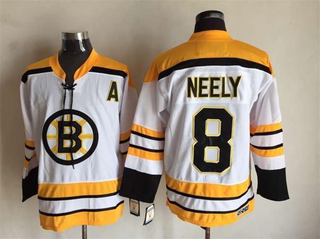 NHL Boston Bruins #8 Neely White New Jersey