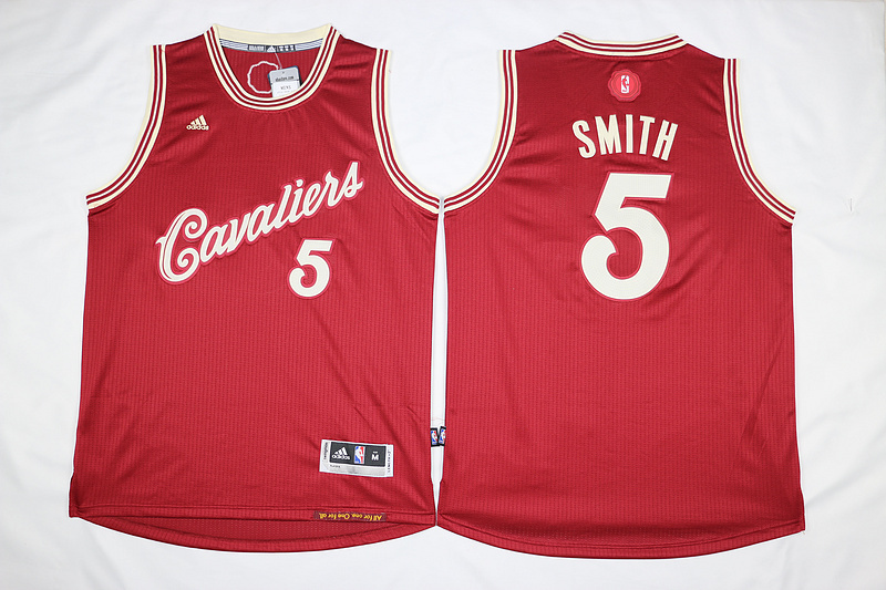 NBA Cleveland Cavaliers #5 Smith Red 15-16 Christmas Jersey