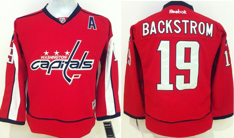 NHL Washington Capitals #19 Backstrom Red Youth Jersey