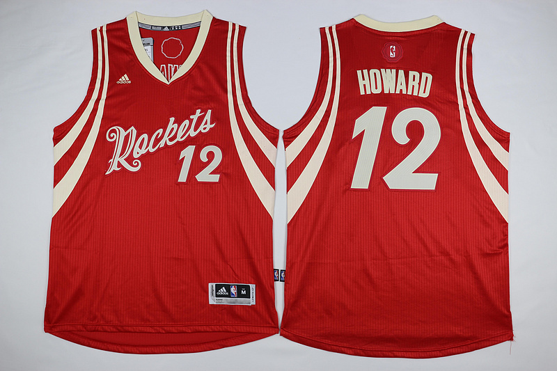 NBA Houston Rockets #12 Howard Red 15-16 Christmas Jersey
