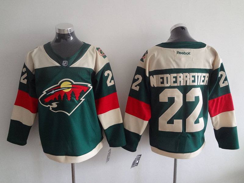 NHL Minnesota Wild #22 Niederreiter Green Jersey
