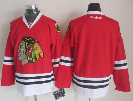 Chicago Blackhawks Blank Authentic Red Jersey