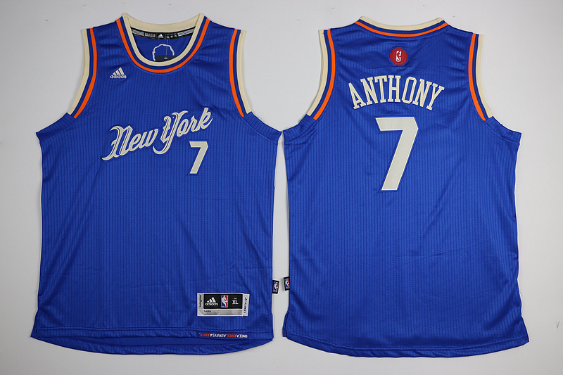 Youth NBA New York Knicks #7 Anthony Blue 15-16 Christmas Jersey