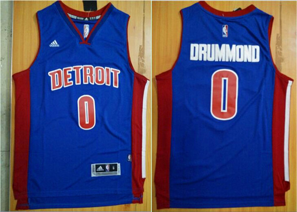 NBA Detroit Pistons #0 Drummond Blue Jersey