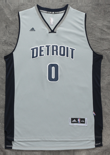 NBA Detroit Pistons #0 Drummond Grey Jersey