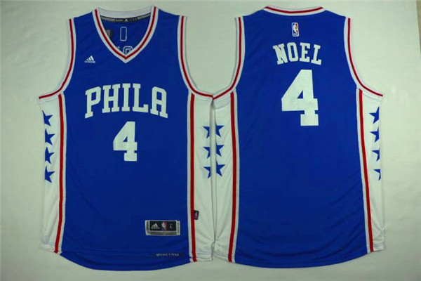 NBA Philadelphia 76ers #4 Noel Blue Jersey