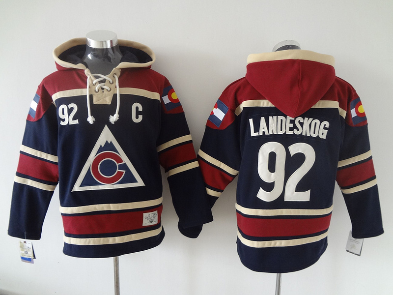 NHL Colorado Avalanche #92 Landeskog D.Blue Hoodie