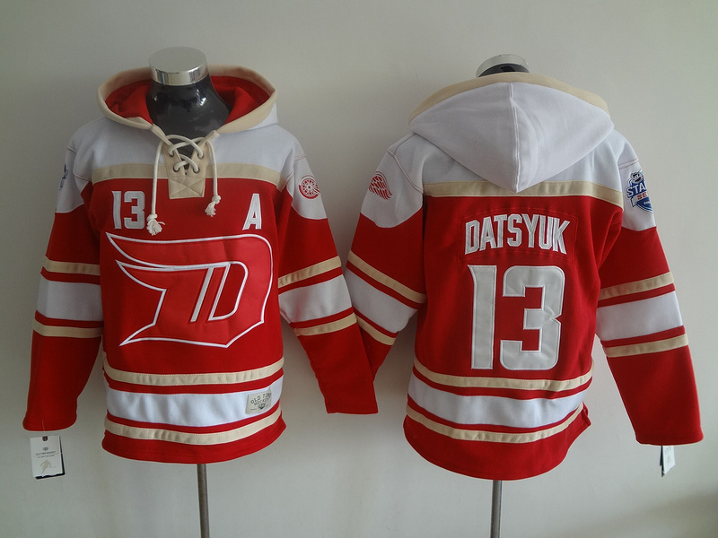 NHL Detroit Red Wings #13 Datsyuk Red Hoodie