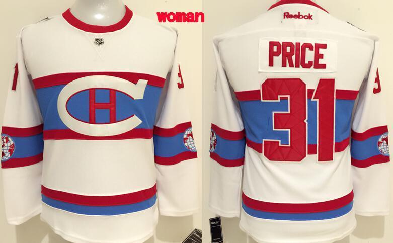 NHL Montreal Canadiens #31 Price White Classic Women Jersey