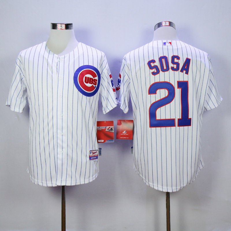 MLB Chicago Cubs #21 Sosa White Jersey