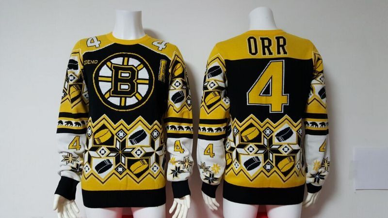 NHL Boston Bruins #4 Orr Mens Sweater