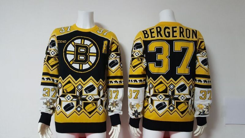 NHL Boston Bruins #37 Bergeron Mens Sweater