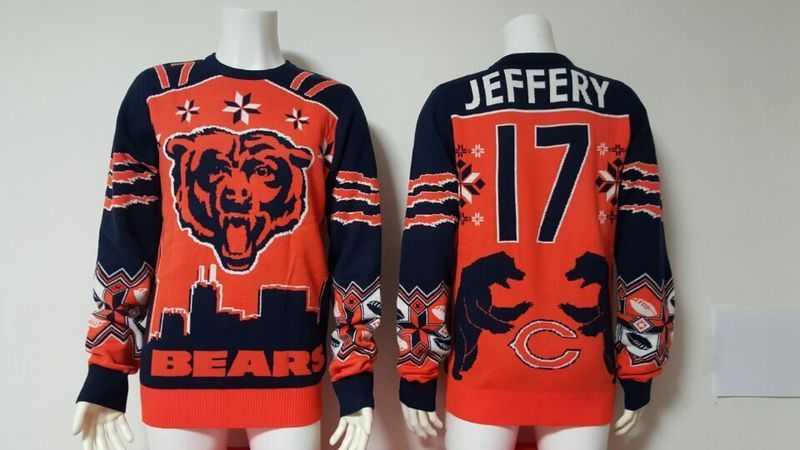 NFL Chicago Bears #17 Jeffery Orange Sweater