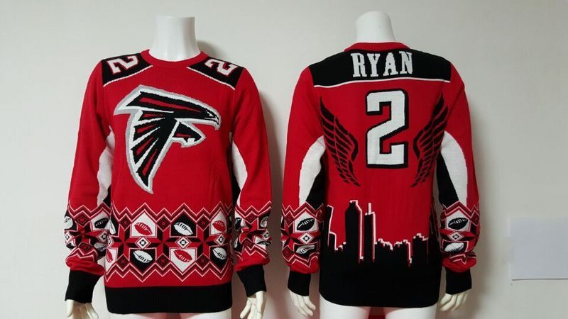 NFL Atlanta Falcons #2 Ryan Red Sweater
