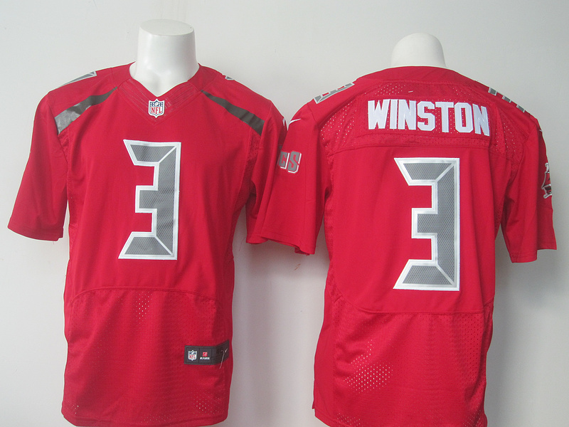 NFL Tampa Bay Buccaneers #3 Winston Red Elite Jersey