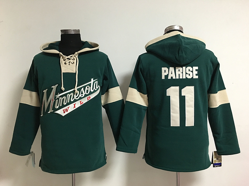 NHL Minnesota Wild #11 Parise Green Hoodie