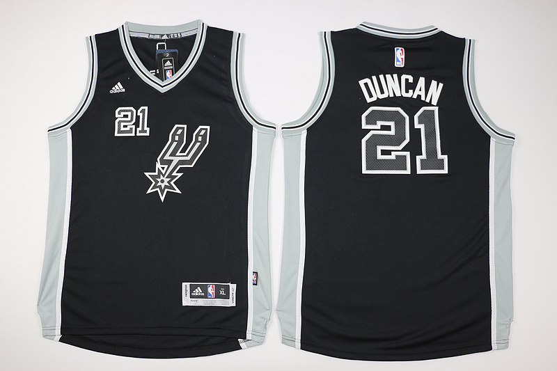Kids NBA San Antonio Spurs #21 Duncan Black Jersey