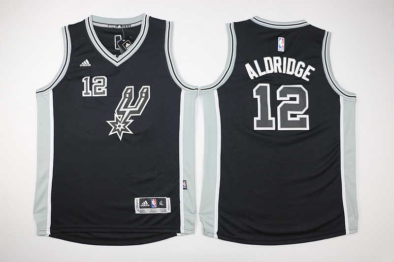 Kids NBA San Antonio Spurs #21 Aldridge Black Jersey
