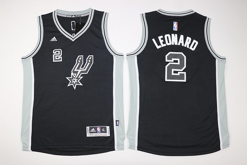 Kids NBA San Antonio Spurs #2 Leonard Black Jersey