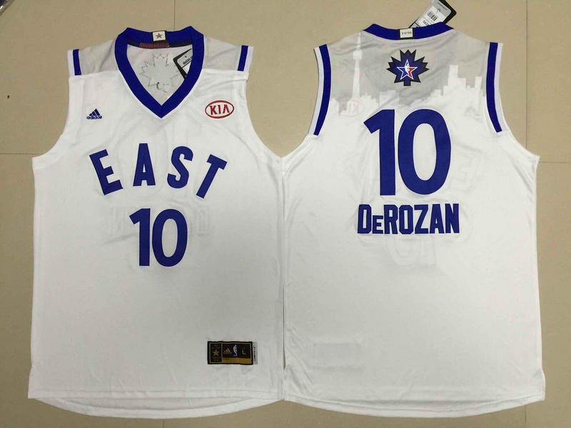 15-16 NBA Toronto Raptors #10 DeROZAN White All-Star Jersey