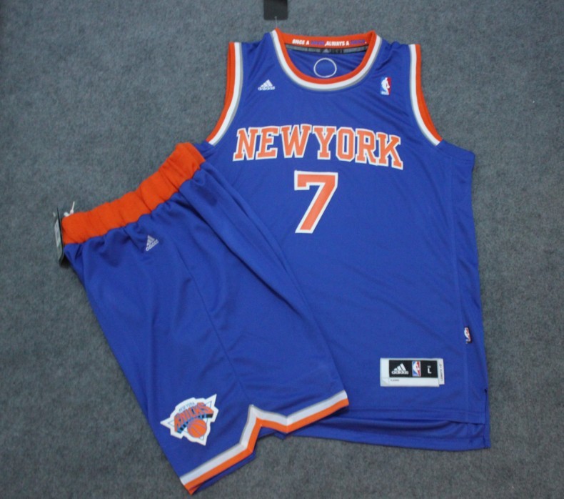 NBA New York Knicks #7 Anthony Blue Jersey Suit