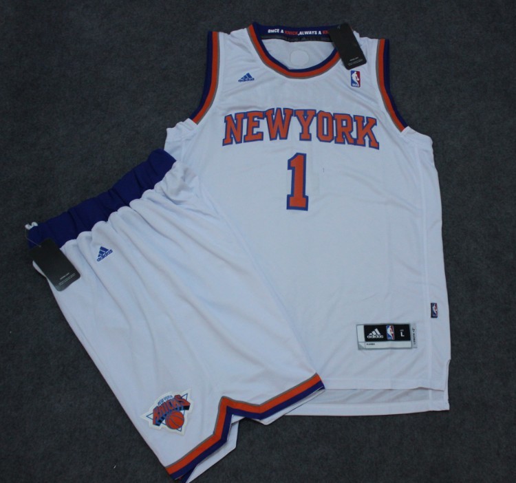 NBA New York Knicks #1 Amare Stoudemire White Jersey Suit