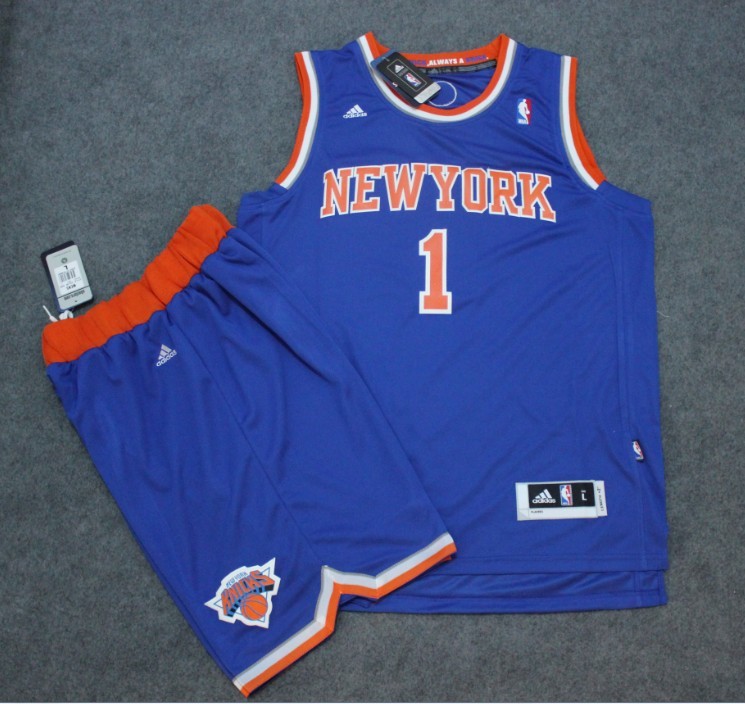 NBA New York Knicks #1 Amare Stoudemire Blue Jersey Suit