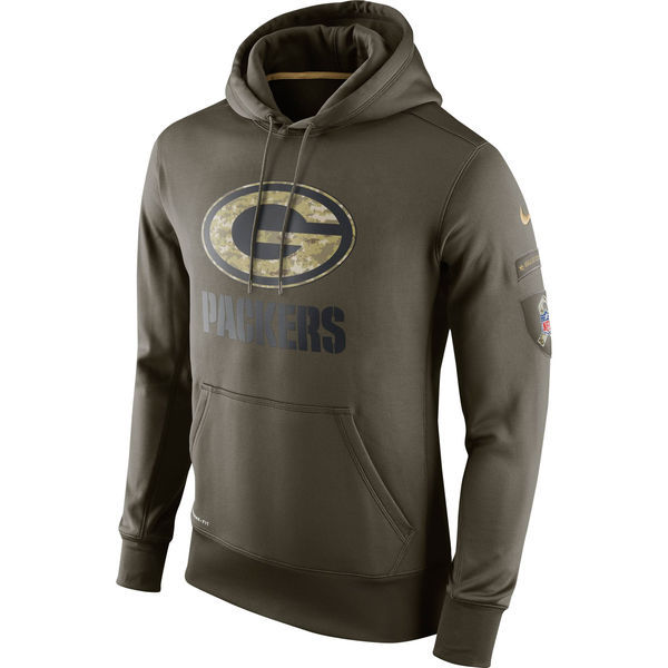 NFL Green Bay Packers Green Salute To Service Hoodie