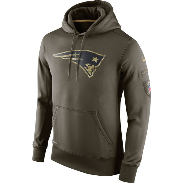 NFL New England Patriots Green Salute To Service Hoodie