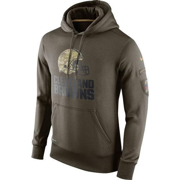 NFL Cleveland Browns Green Salute To Service Hoodie