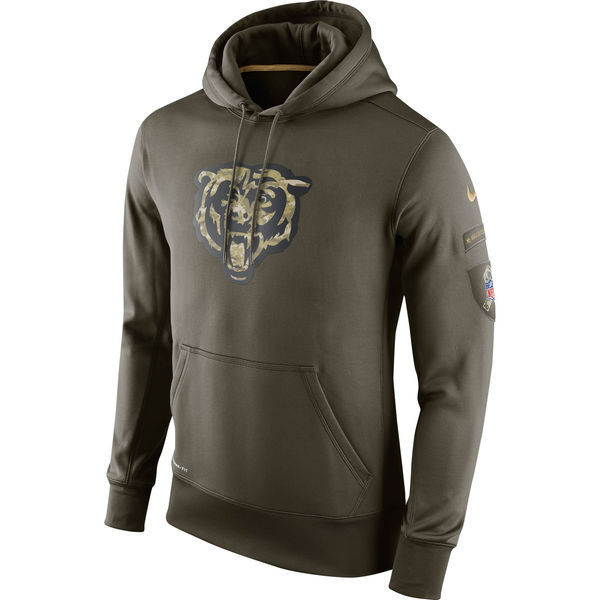 NFL Chicago Bears Green Salute To Service Hoodie